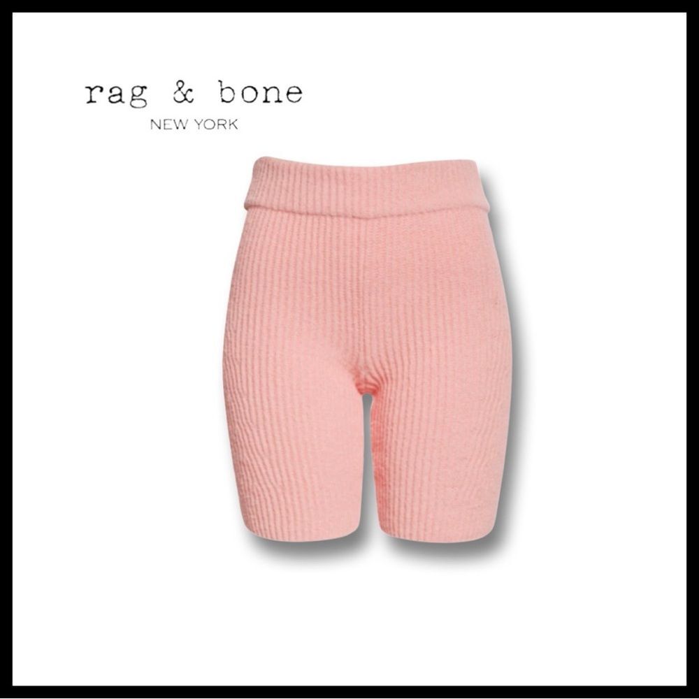 NWT Rag & Bone Sunny Rib-Knit Biker Shorts
